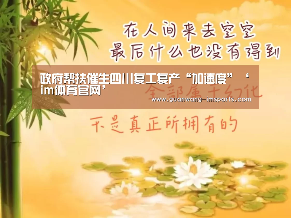 政府帮扶催生四川复工复产“加速度”‘im体育官网’(图3) im体育官网